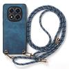 Leather Adjustable Crossbody Strap Case for Xiaomi Redmi Note 14 Pro Plus Detachable Lanyard Cover for Redmy Note14 Note14pro+