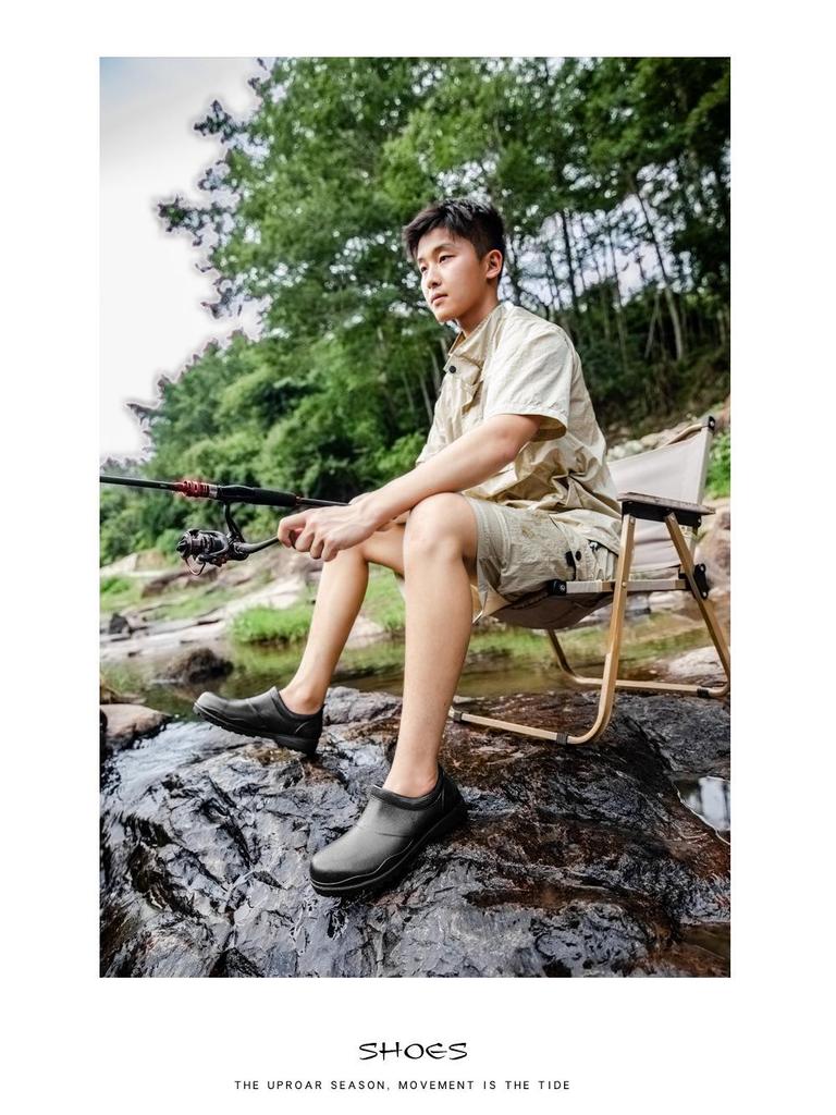 Men's Steel Toe Waterproof Construction Boots - Anti-Smash, Anti-Nail, Non-Slip, Wear-Resistant.