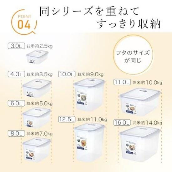 Iwasaki Kogyo Lastro Wear SL Jumbo Case Storage Container 6 Liters Airtight Rice 5kg B-2895 KN