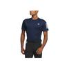 adidas Striped Fashion Quick-Dry Versatile Short Sleeve T-Shirt Men Tops Navy IN6633