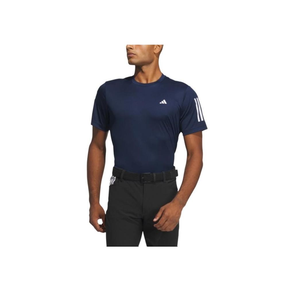 adidas Striped Fashion Quick-Dry Versatile Short Sleeve T-Shirt Men Tops Navy IN6633