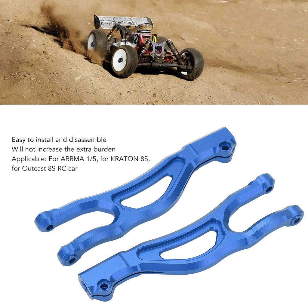 2PCS RC Swing Arms Aluminium Alloy High Temperature Resistant RC Front Upper Suspension Arm for Outcast 8S