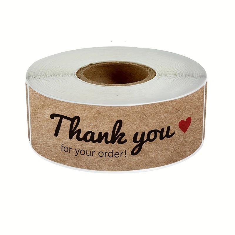 hank You for Your Order Stickers Kraft Paper Sealing Stickers Rectangular Stickers for Shop Bakery Thank Customers Gifts