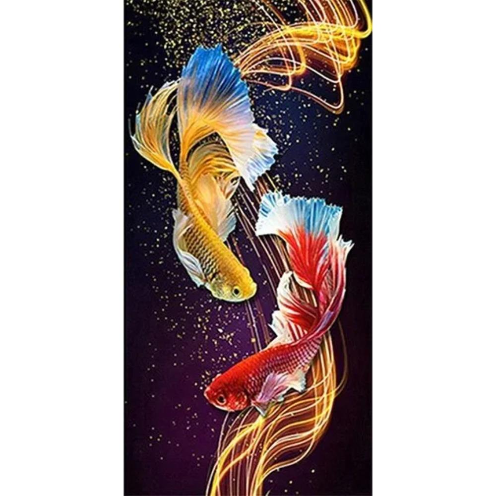 Abstract Koi Canvas Painting Wall Art Fish Posters And Prints Carp Pictures For Living Room Decor
