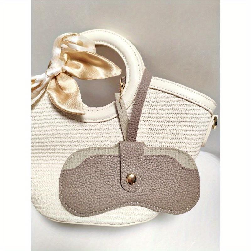 1pc Eyeglasses & Lipstick Storage Bag, Sunglasses Pouch, Portable Glasses Case, Women Eyewear Box, Travel Sunglasses Protective Cover, Boho Vibes