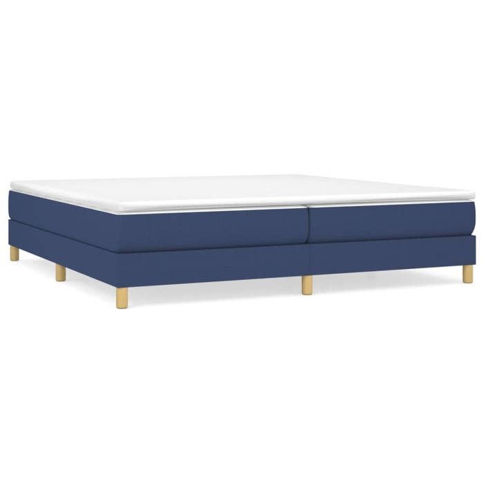 Maison Exclusive - Sommier à lattes de lit avec matelas Bleu 200x200 cm Tissu
