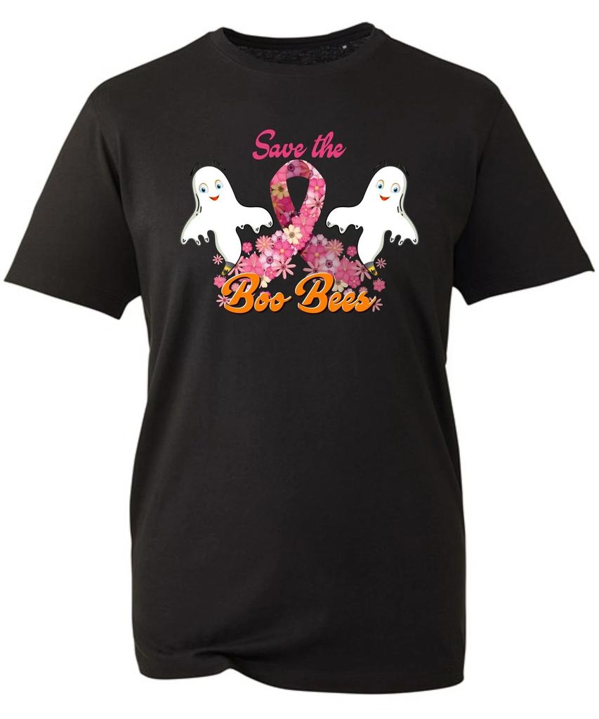 Save The Boobees Breast Cancer Awareness Tee,Ribbon Design,Support Breast Cancer