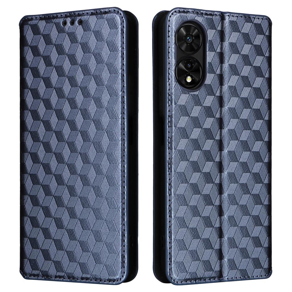For TCL 50 5G Wallet Case Rhombus Pattern Magnetic Closing Leather Phone Cover