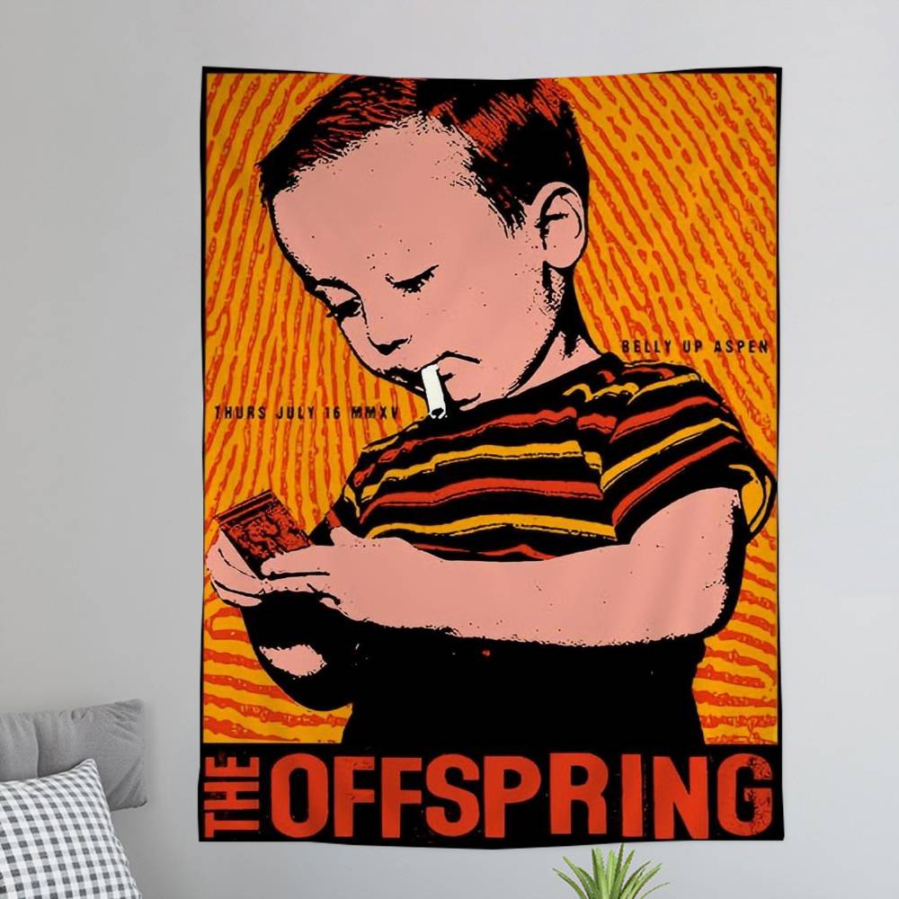 Pop Punk Band TThe OoffspringS Anime Tapestry Hanging Tarot Hippie Wall Rugs Dorm Home Decor