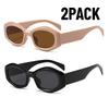 2PACK New Year Gift Sunglasses Woman Vintage Cat Eye Design Sun Glasses Female Spotrs Personality Cool Retro Pink Black UV400