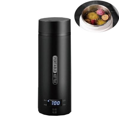 500ml Smart Elektrischer Wasserkocher Tragbarer Reise-Wasserkocher 100°C Wasser kochen Tasse Teekanne Thermotopf Temperatureinstellung Wasserkocher Heizbecher 220V
