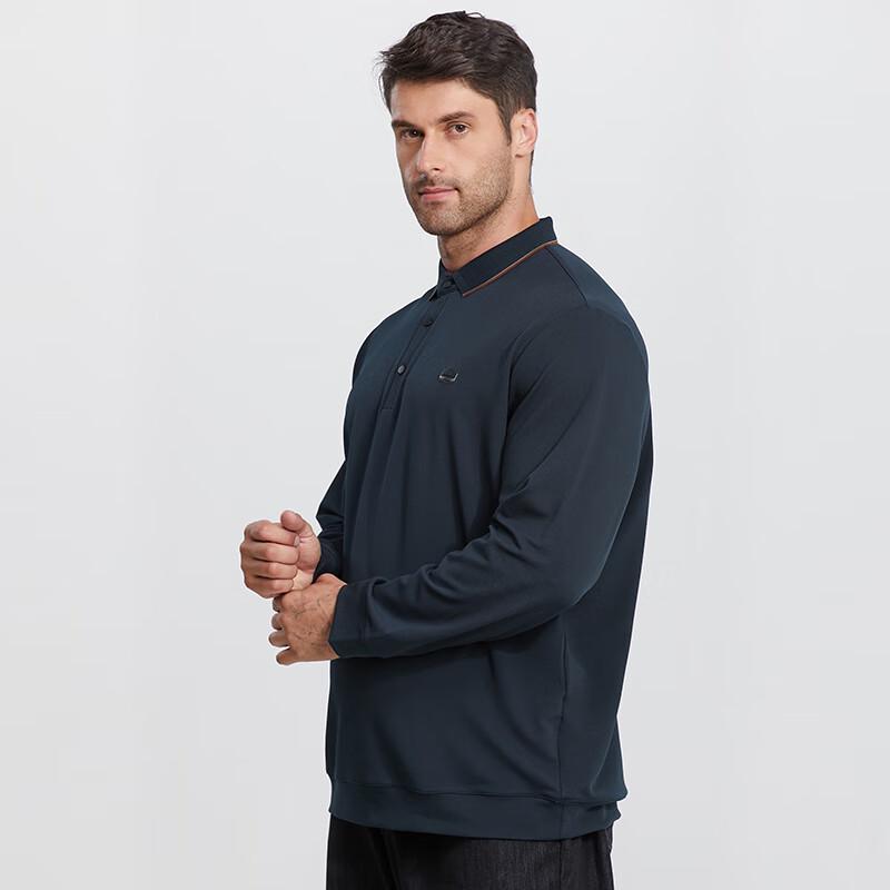 DIBINZE Men's Plus Size Long Sleeve Polo Shirt