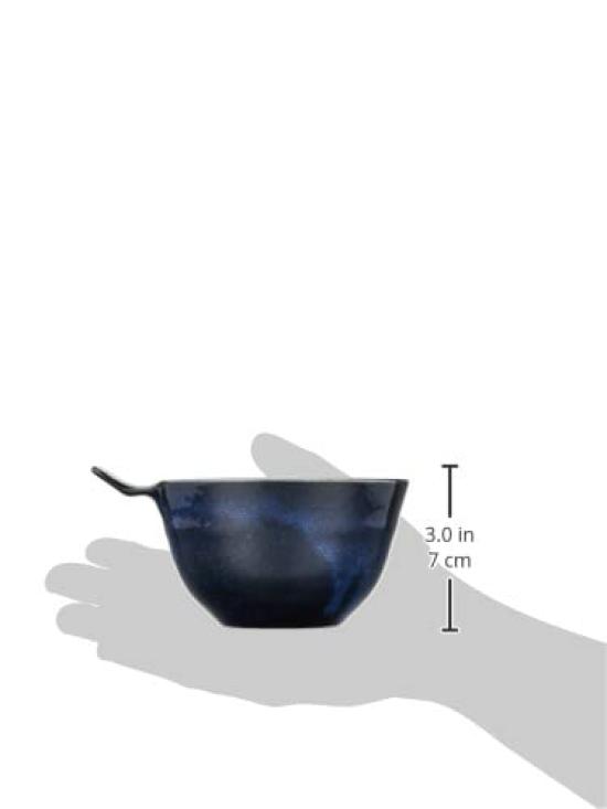Aito Seisakusho Handled Mino Dishwasher and Microwave Made In 517054 "Natural Color" Cup, Approx. 370ml, Navy, Ware, Safe, Japan,