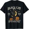 Retro Scary Halloween Costume Black Cat Salem Apothecary T-Shirt