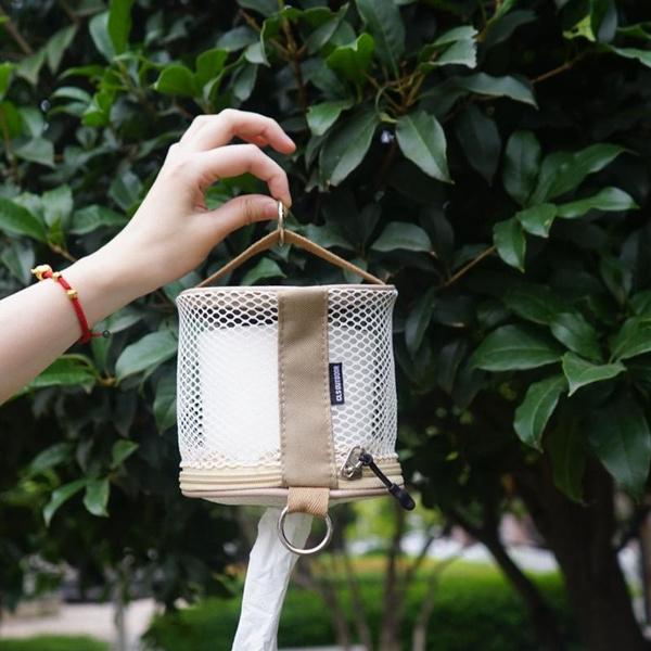 Outdoor Camping Paper Towel Drawer Home Mesh Tube Paper Towel Storage Bag Car Hanging Roll Paper Tube Bag Storage Box Tissue Holder Bag