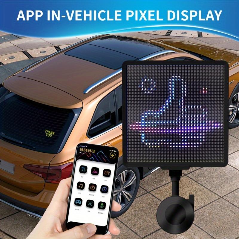 Gjør-det-selv-rullende LED-skiltmatrisepanelskjerm bil bakvindu logo klistremerke LED-lys smarttelefon app kontroll LED billogoskjerm