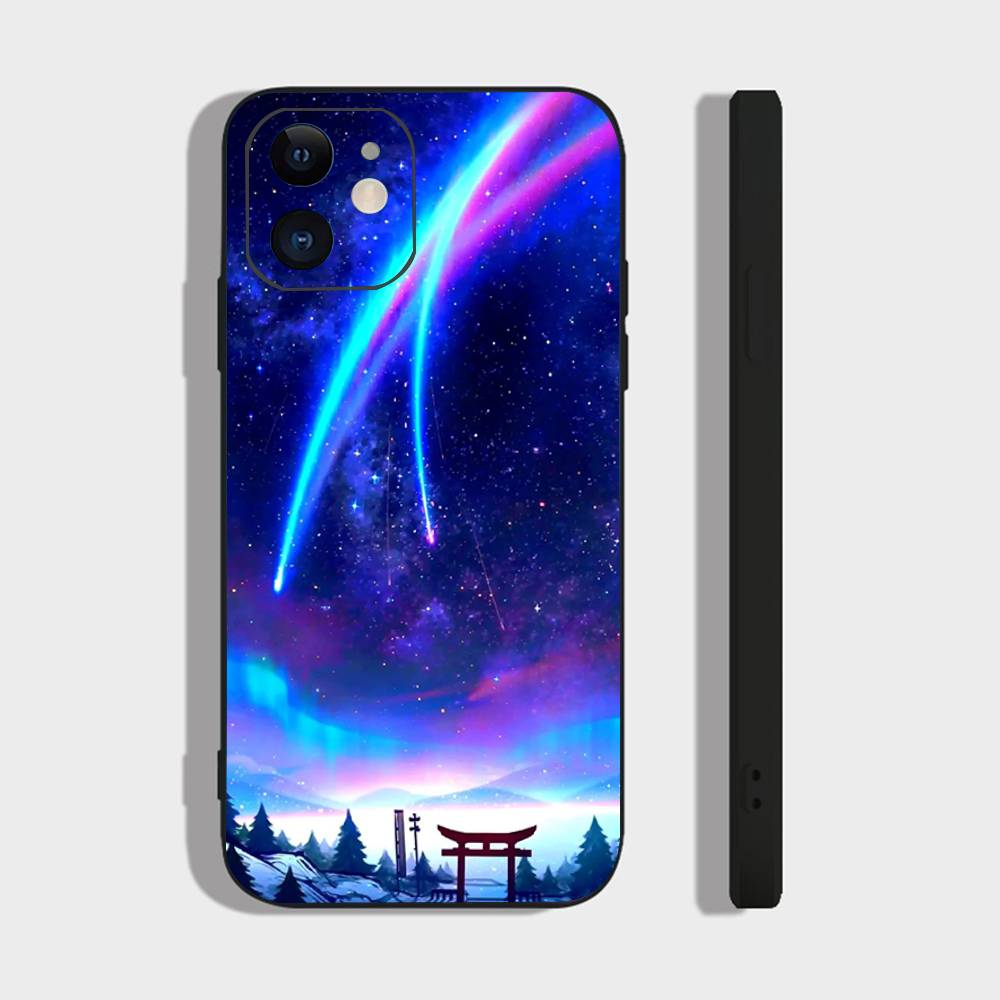 

Чехол для телефона Звездный дождь Для IPhone 17 Air 16 15 14 13 Pro Max 11 12 Черный силиконовый чехол IPHONE 14PROMAX
