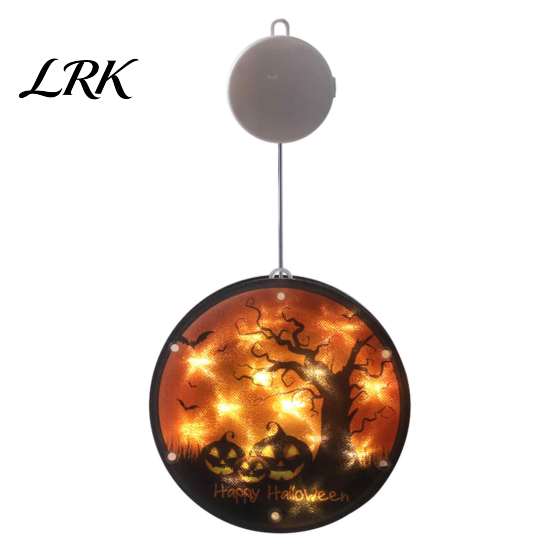 Warm Copper Wire String Light Halloween Window Decor Light, Battery Powered Ghost Pumpkin Fairy Lightweight Plastic Party Prop Lantern for Party,