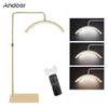 2025 Half Moon LED Video Light with Stand: Adjustable Color, 360 Rotation, Remote & Phone Holder