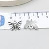 Set di 100 Ciondoli Gatto Farfalla Luna Argento Antico per Braccialetti e Collane Fai da Te