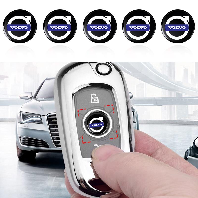 Car Remote Key Sticker Aluminum Emblem Decoration Decal For Volvo XC90 XC60 XC40 V40 V50 V60 S40 S50 S60 S70 S80 S90 240 C70 FN Vnl Truck