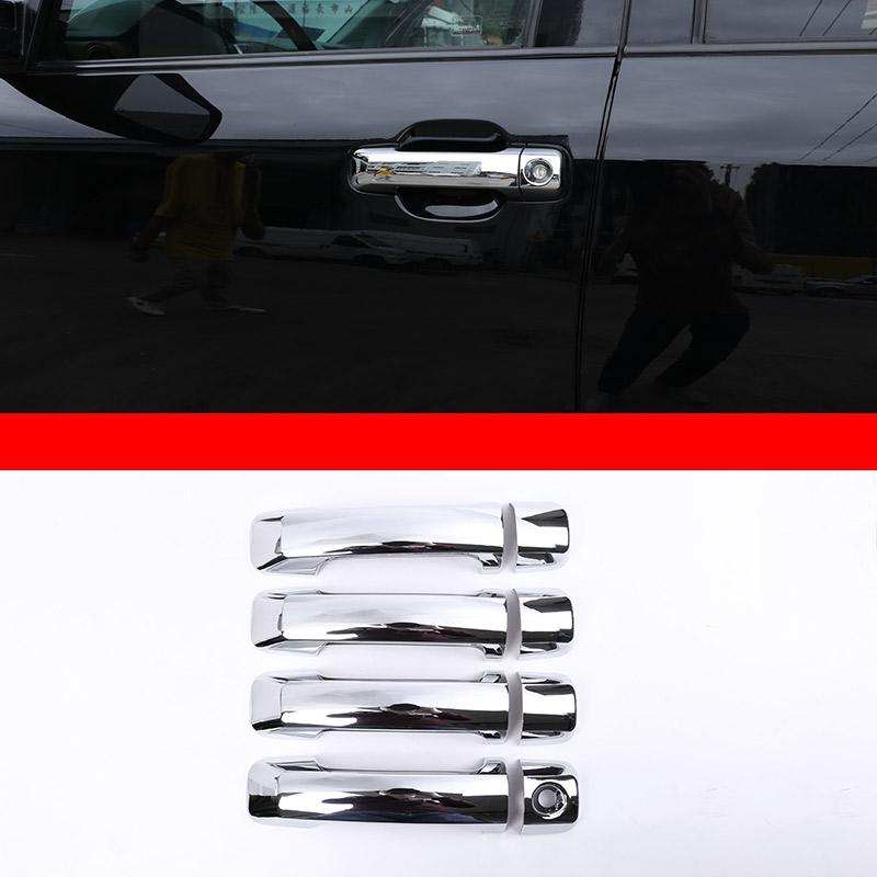 ABS Silver For Toyota Tundra 2014- Interior Modified Car Center Control Decorative Strip Sticker Car Accessories