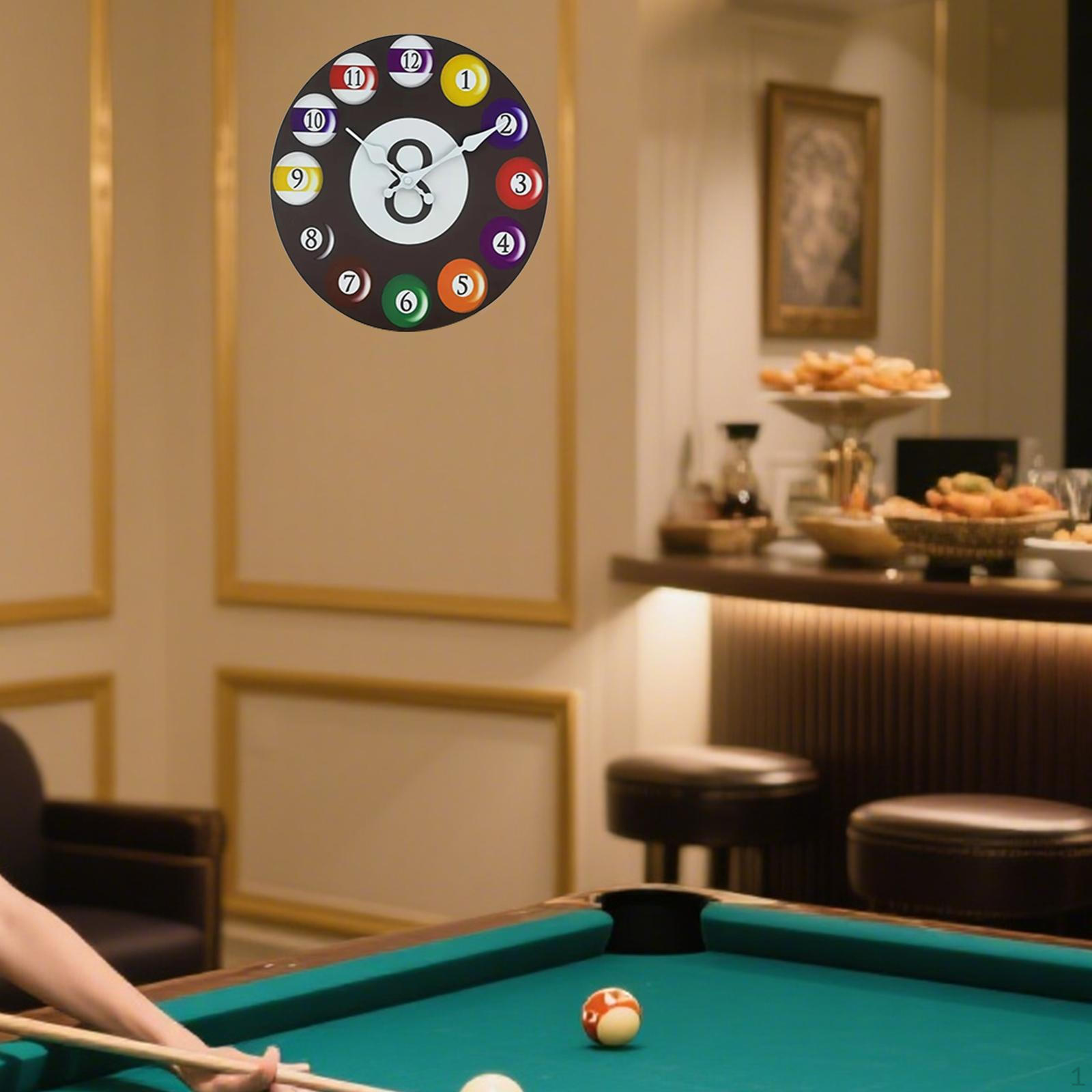 

Тема бильярда, Арабские цифры, Дисплей, Круглый декор для гаража, лофта, новоселья 8 inch