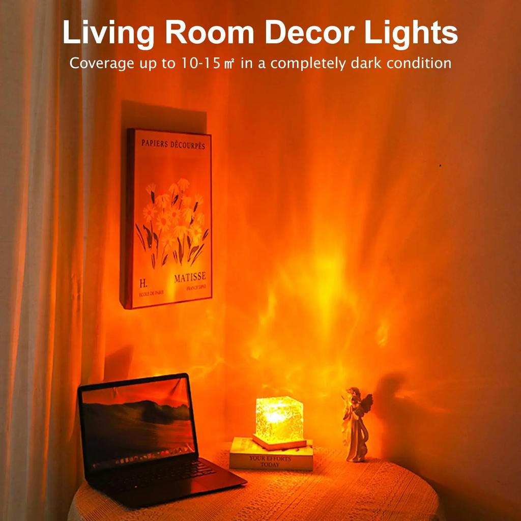 RGB16 Color Water Ripple Ambient Light Bedroom Light and Shadow Atmosphere Rotating Table Bedside Living Room Night Light