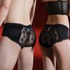 Women Sexy Briefs Back Bow Lace See Through Underwear Ice Silk Panties Hollowed Out Buttocks Lingerie Open Crotch Underpants