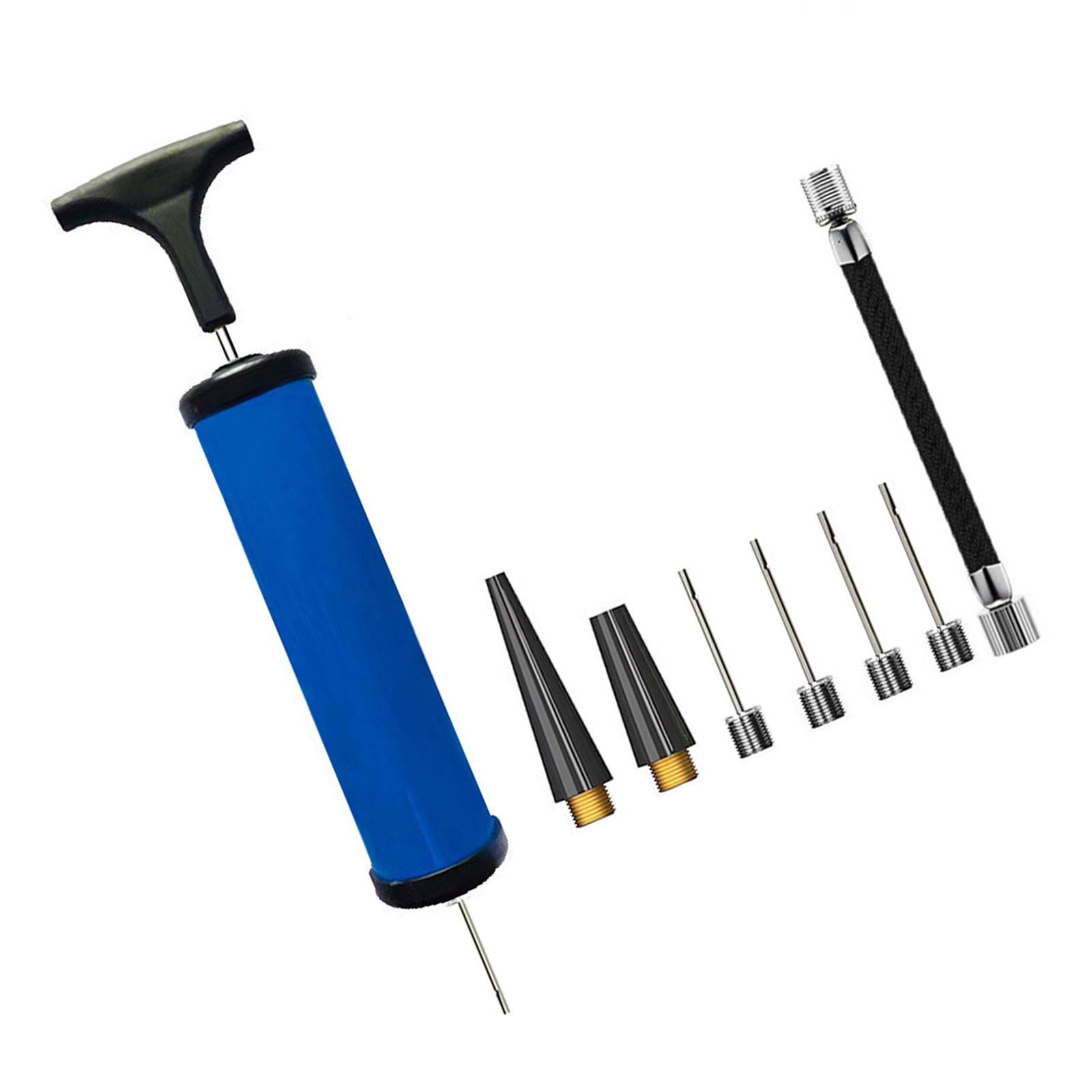 

Football Pump for Sport Balls Hand Pump with Needle Nozzle Extension Hose Basketball Volleyball Soccer Football Pump синій