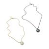 Stylish Pendant Necklace Personalized Clavicular Chain Accessory Gold/Gray Neckchains Ornament Women Neck Jewelry Charm