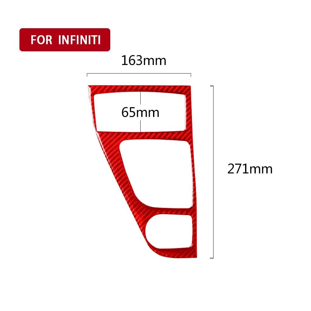 Car Gear Shift Panel Decoration Cover Trim Sticker for Infiniti Q50 2014-2022 Car Interior Accessories Carbon Fiber