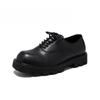 Square Head Leather Shoes Men'S Korean Niche Ins Leather Shoes Men'S Tide British Leisure Will Drop Height Derby Shoes 5665-R