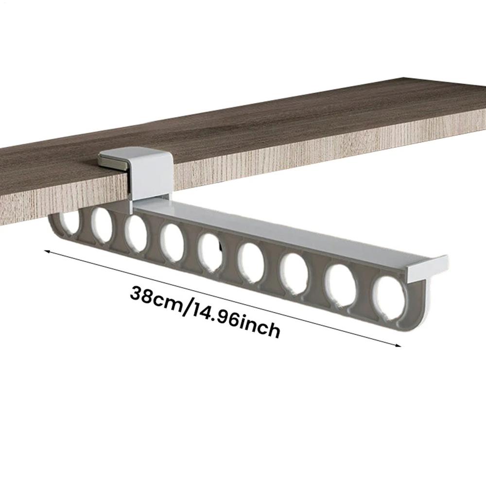 Retractable Wardrobe Rail Clothes Hanger Towel Coat Rack Closet Cabinet Storage Organizer Pull Out Hanging Closet Organizer Rack