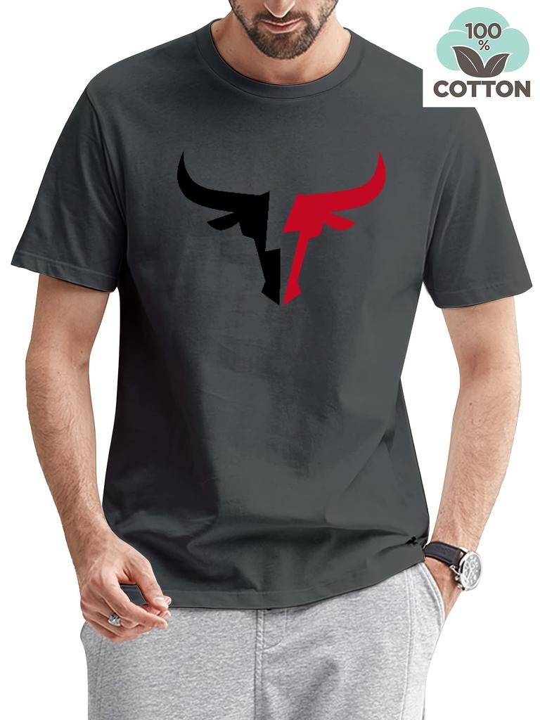 T-shirt d'été pour homme 100% coton Tissu doux et confortable Convient pour la rentrée scolaire Tenue décontractée