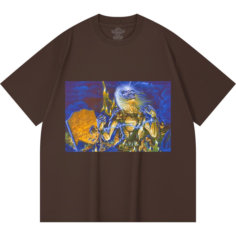 230 g/m² 100% Baumwolle Heavy Metal T-Shirt Rockband Beliebte Musik Druck Unisex Schweres Baumwoll-T-Shirt