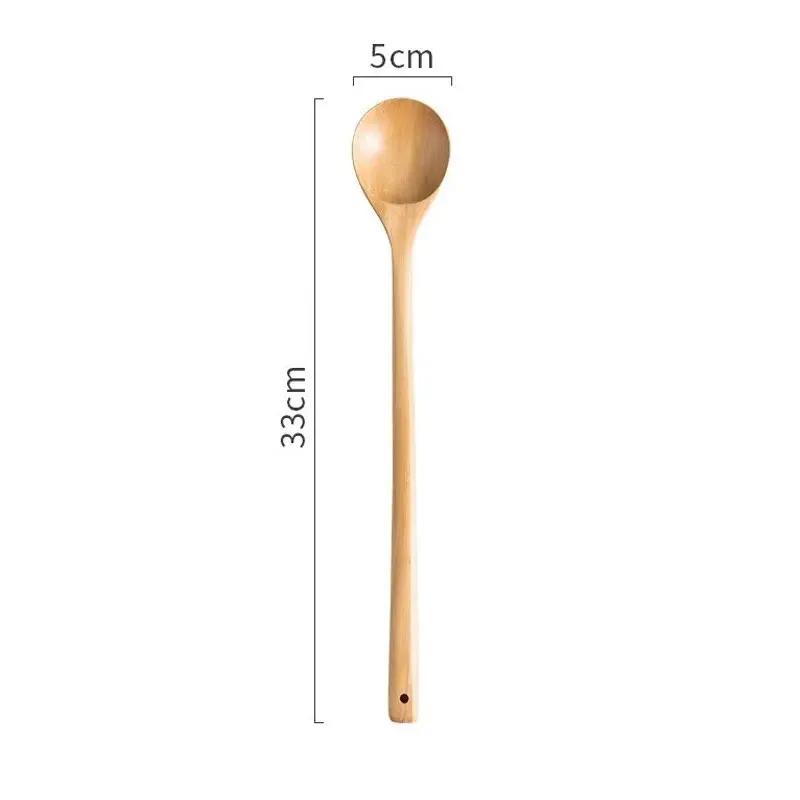 Long Wooden Stirring Spoon,  Spoon With Long Handle, Wooden Spoon For Stirring And Cooking, Wooden Extended Cooking Spoon