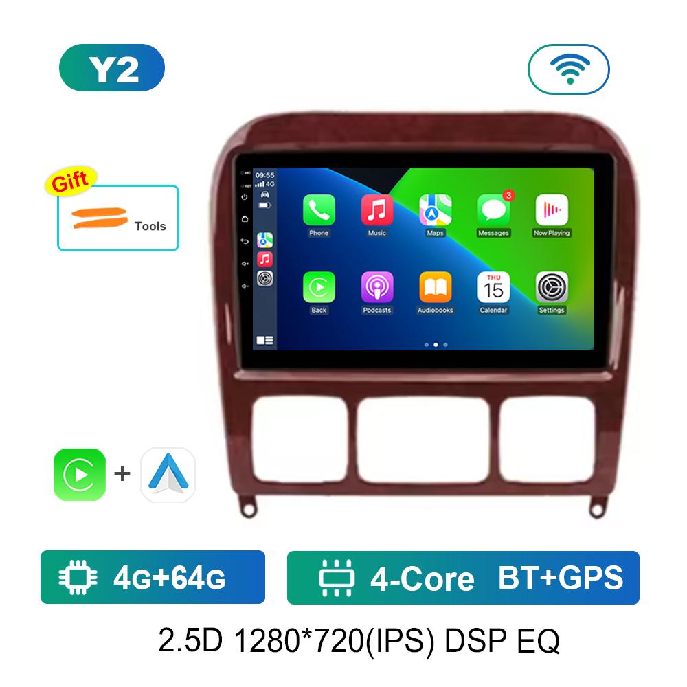 for Mercedes Benz S Class W220 S280 S320 S350 S400 S430 S500 S600 S55 AMG Car Video Multimedia Player WiFi Android GPS Carplay