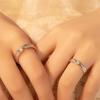 S925 Sterling Silver Couple Rings: Light Luxury Open Design for Men and Women - Perfect Christmas Gift