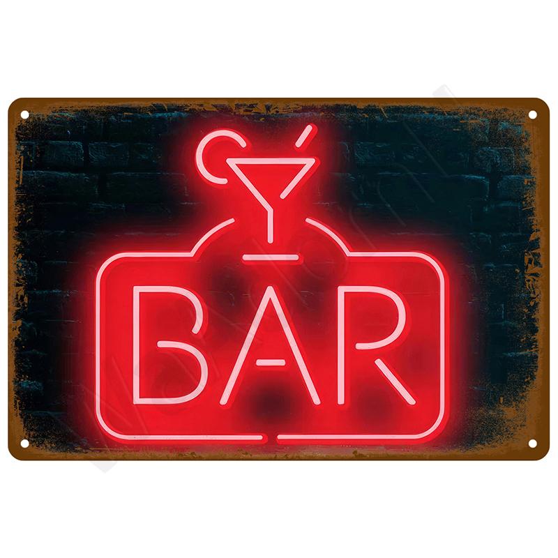 Vintage Bar Kovové Značky Koupelna Dům Obývací Pokoj Domov Retro Nástěnné Dekorace Předměty Luxusní Dekor Interiérové Umění Plakáty Plechové Značky