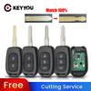 KEYYOU With Cutting Service 2/3BN Car Remote Key For Renault Sandero Logan Lodgy Dokker Dacia Duster 4A PCF7961 433Mhz Smart Key