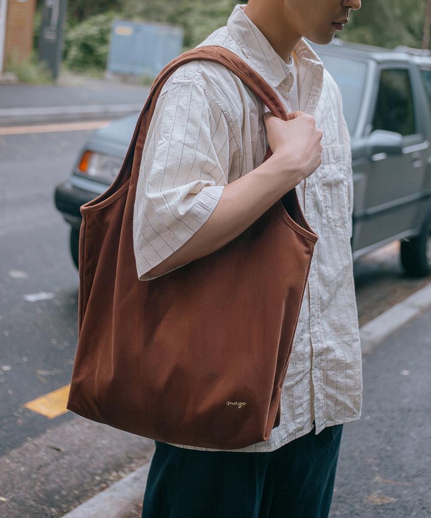 Madgoat Tank Top Canvas Shopper Bag_Cinnamon Brown
