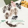 Fermacapelli Francese Vintage Forma Nodo Cinese Molla Metallica Fermaglio per Capelli Antiscivolo Tenuta Forte Fermaglio per Capelli Posteriori Accessori per Capelli