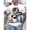 New Men's 3D Cartoon Duck Print T-Shirt Soft Stretch Polyester Fabric Soft Stretch Polyester Fabric For Men Casual Summer Top