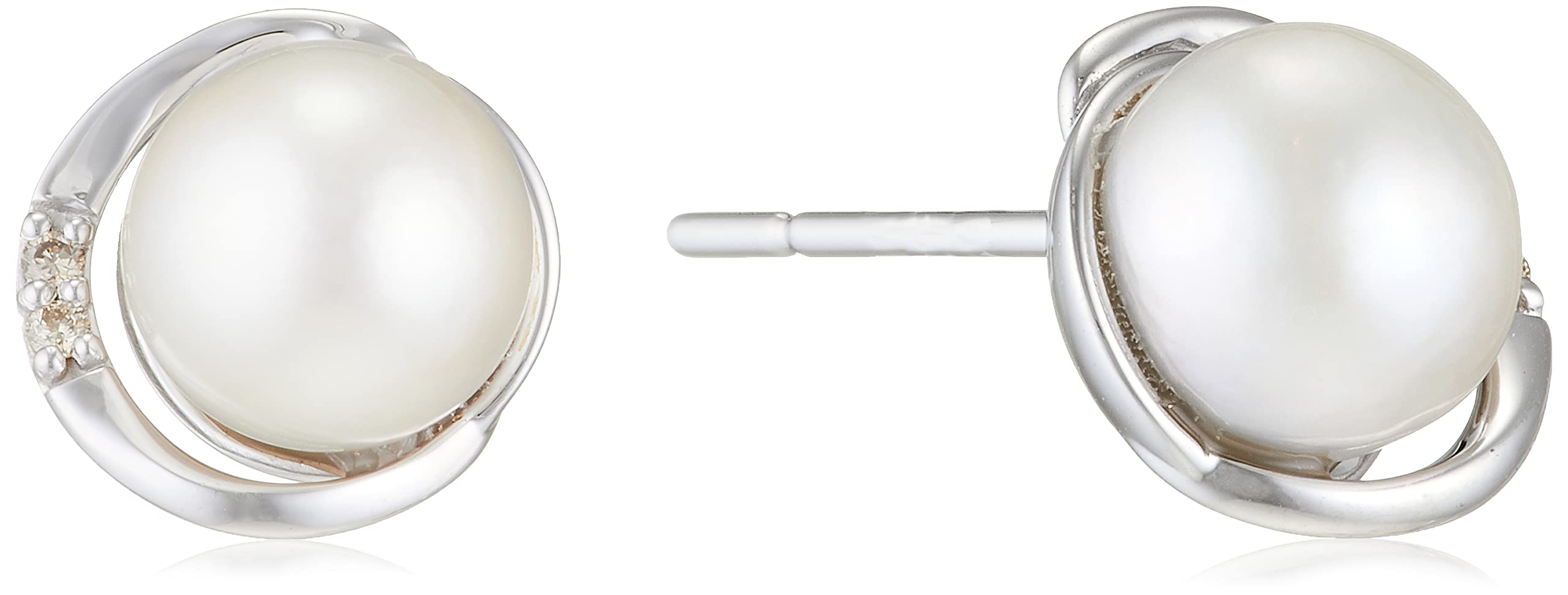 

ESTELLE June Birthstone K10 White Gold Akoya Pearl Earrings (0242-0590-0019-0000)