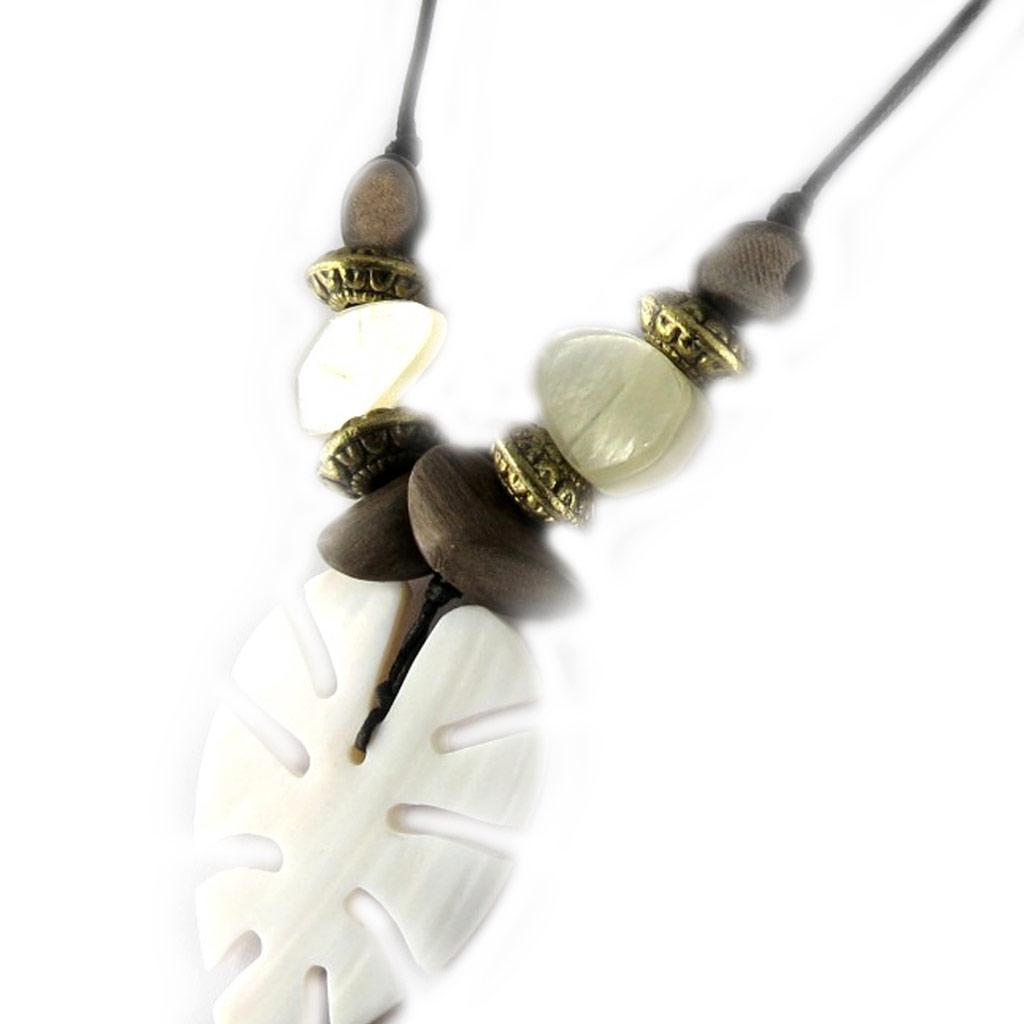 Les Trésors De Lily [D8280] - Designer Necklace 'Indian Summer' Ivory