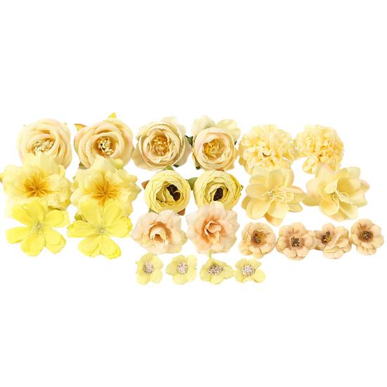 1 Set Artificial Flowers Graduation Decorations Flower Kit DIY Assorted Cap Stickers Glitter Number
