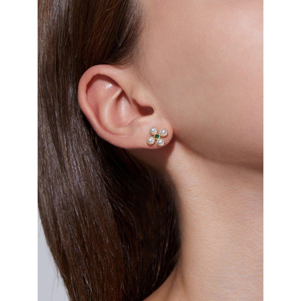 [Rosemont] Silver Pearl Earrings Ra0086