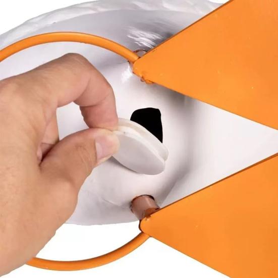 Large White Porch Goose Statue Ceramic Goose Figurine 17" Tall Animal Sculpture