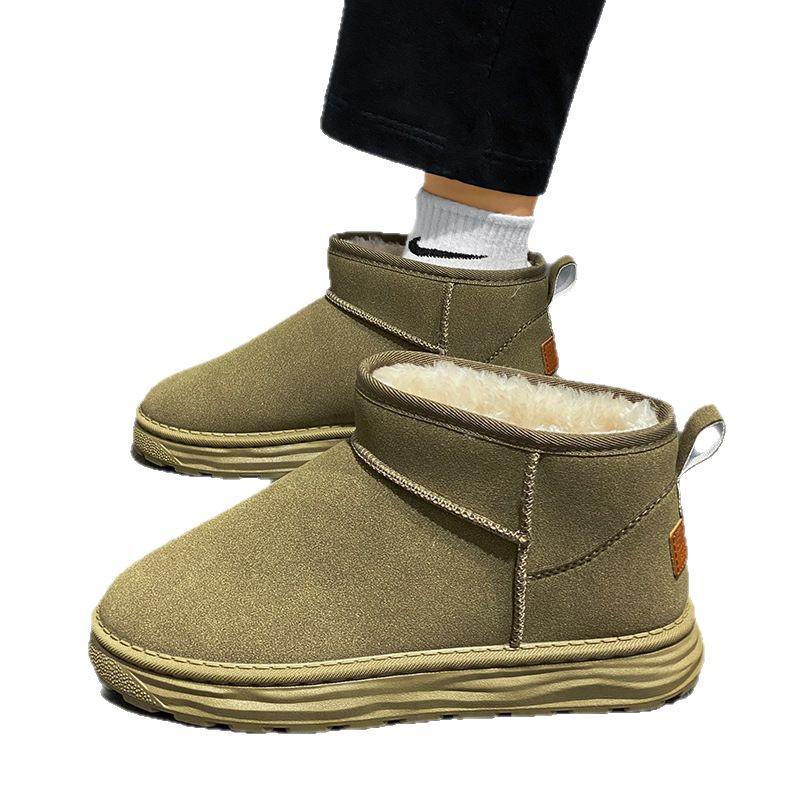 Severovýchodní pánské zimní sněhule: Sametem podšité, Hrubé Teplé Kůže a Kožešiny, Boty do chladného počasí